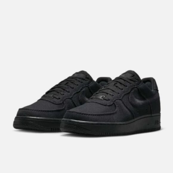 Nike Air Force 1 Low Black Canvas Men’s "MULTIPLE SIZE & FAST SHIP" - Picture 4 of 6